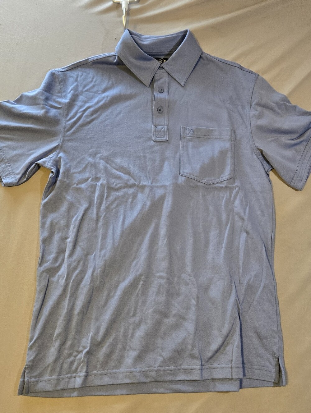 Arnold Palmer Men's Light Blue Polo Shirt with Chest Pocket